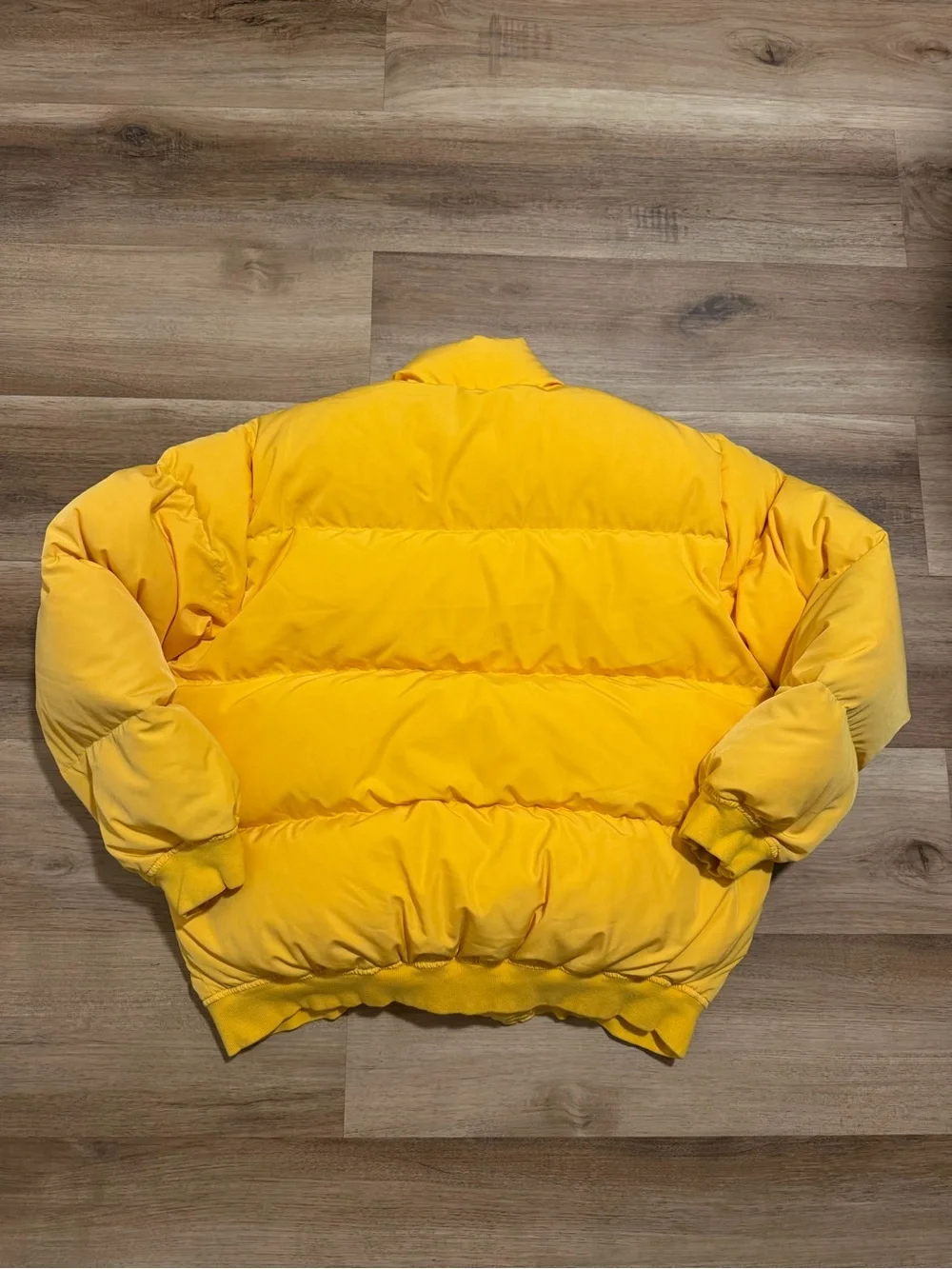 Vintage Polo Ralph Lauren Bubble Puffer Jacket Men’s Medium Yellow Nuptse Style